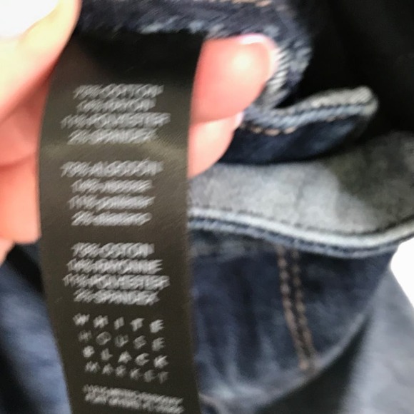 White House Black Market Women's Jeans The Boot Denim Pants Boho Rhinestones 4 - Picture 8 of 8